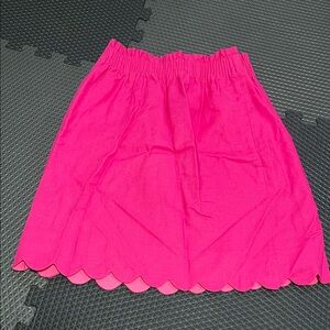 J. Crew Pink Smocked Bubble Mini Skirt